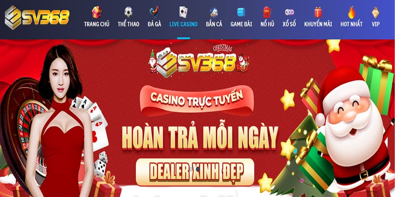 Khuyến mãi hoàn trả mỗi ngày tại Casino Sv368
