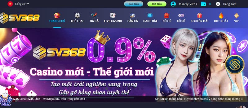 Chọn Nạp tiền để bắt đầu quá trình gửi vốn