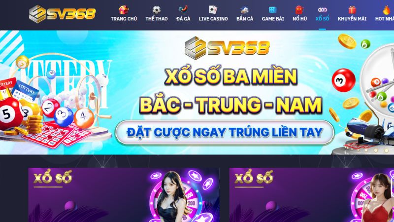 Tổng quan về sảnh game xổ số Sv368